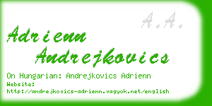 adrienn andrejkovics business card